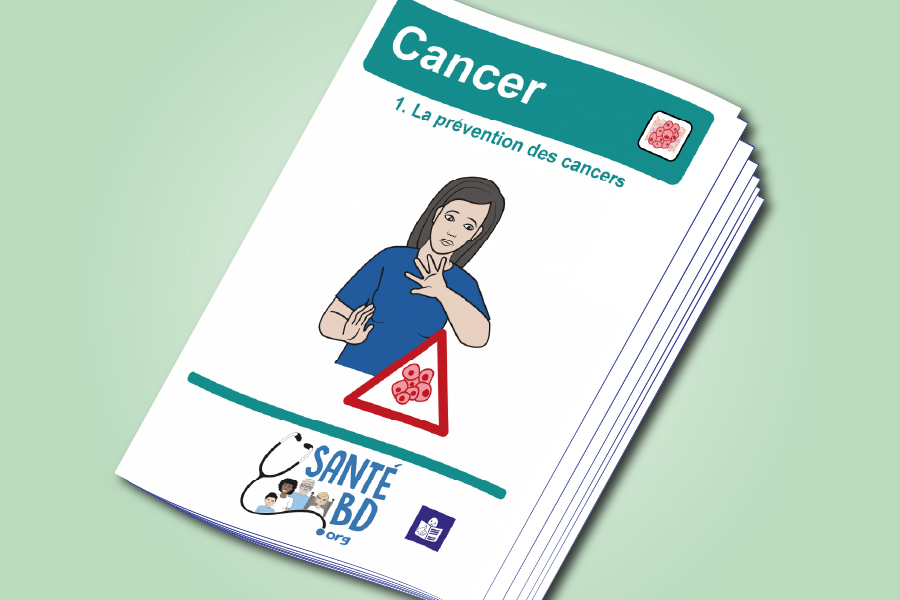 illustration couverture de bd sante sur le cancer