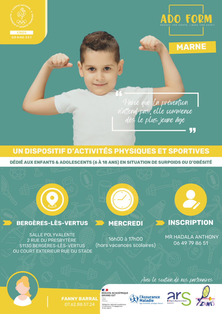 Flyer ADO FORM créneau de Bergères les Vertus